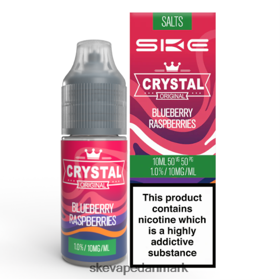 SKE krystal nic salt - 10ml blåbær hindbær T6ZV6B112 SKE Vape Copenhagen