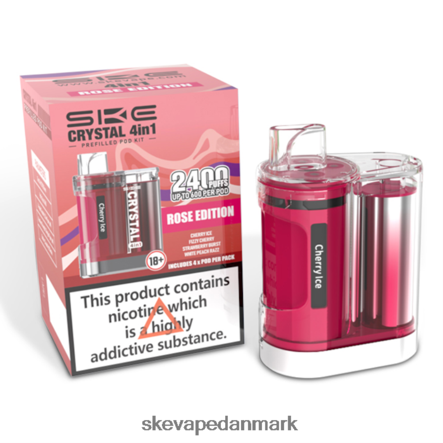 SKE krystal 2400 4 i 1 pod kit blandet rose udgave T6ZV6B98 SKE Vape Crystal